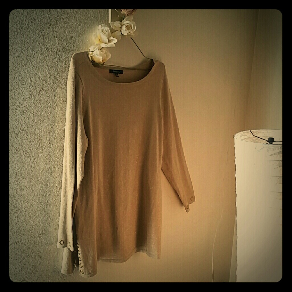 Gold knit sweater dress